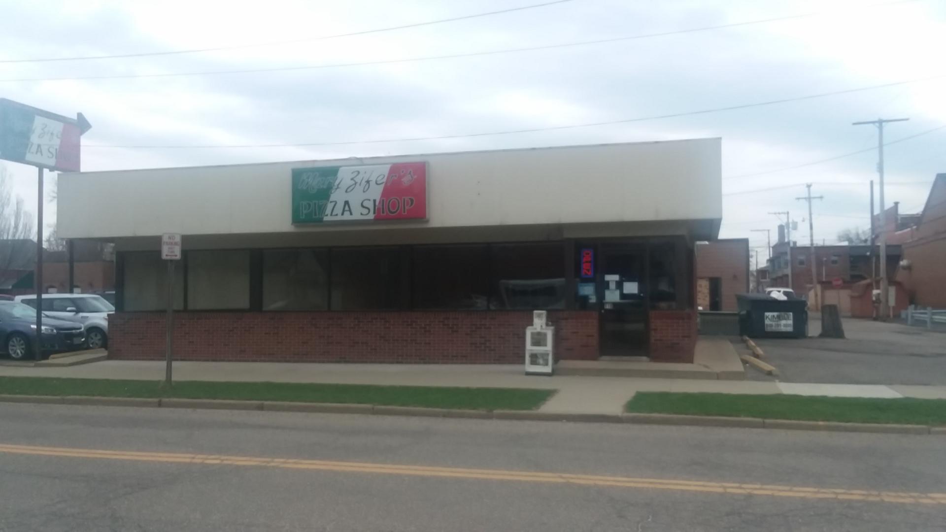 Mary Zifer's Pizza Shop Menu